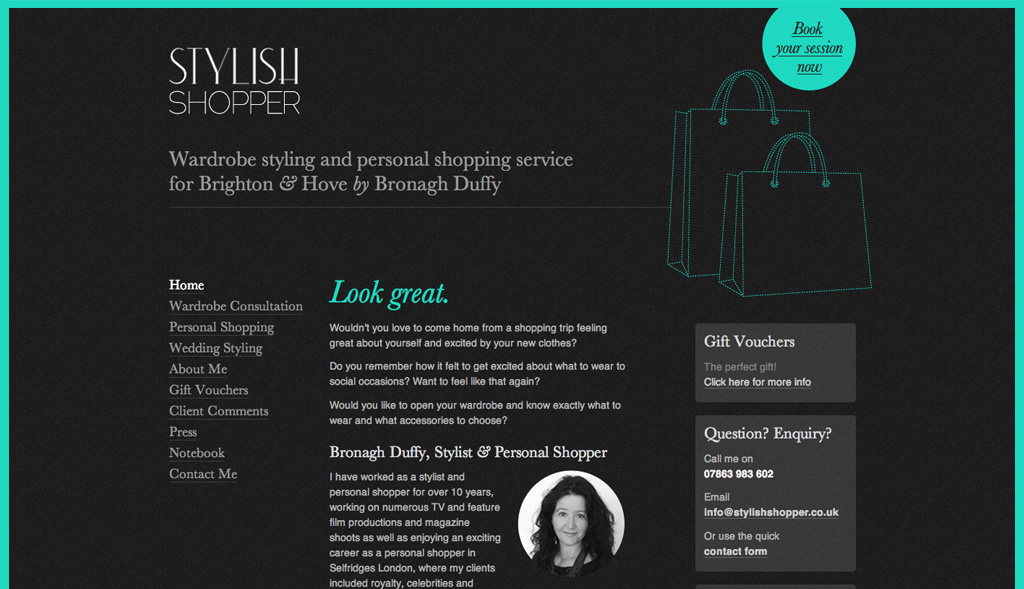 Website design for Stylish Shopper