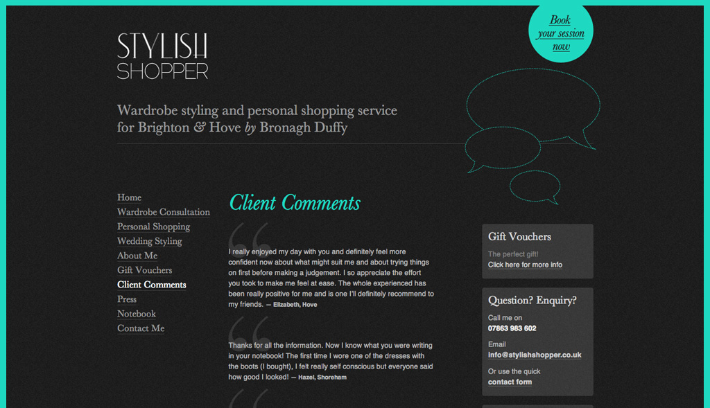 Website design for Stylish Shopper