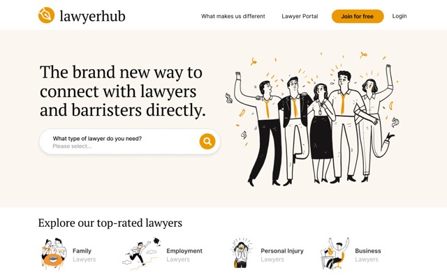 website design for lawyerhub
